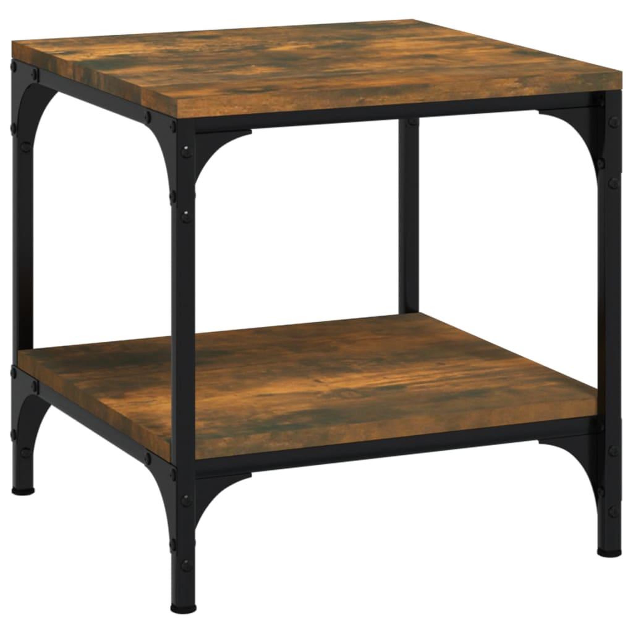 Voir la diapositive 2 : VIDAXL Table d'appoint Chene fume 40x40x40 cm Bois d'ingenierie