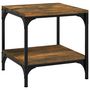 Voir la diapositive 2 : VIDAXL Table d'appoint Chene fume 40x40x40 cm Bois d'ingenierie