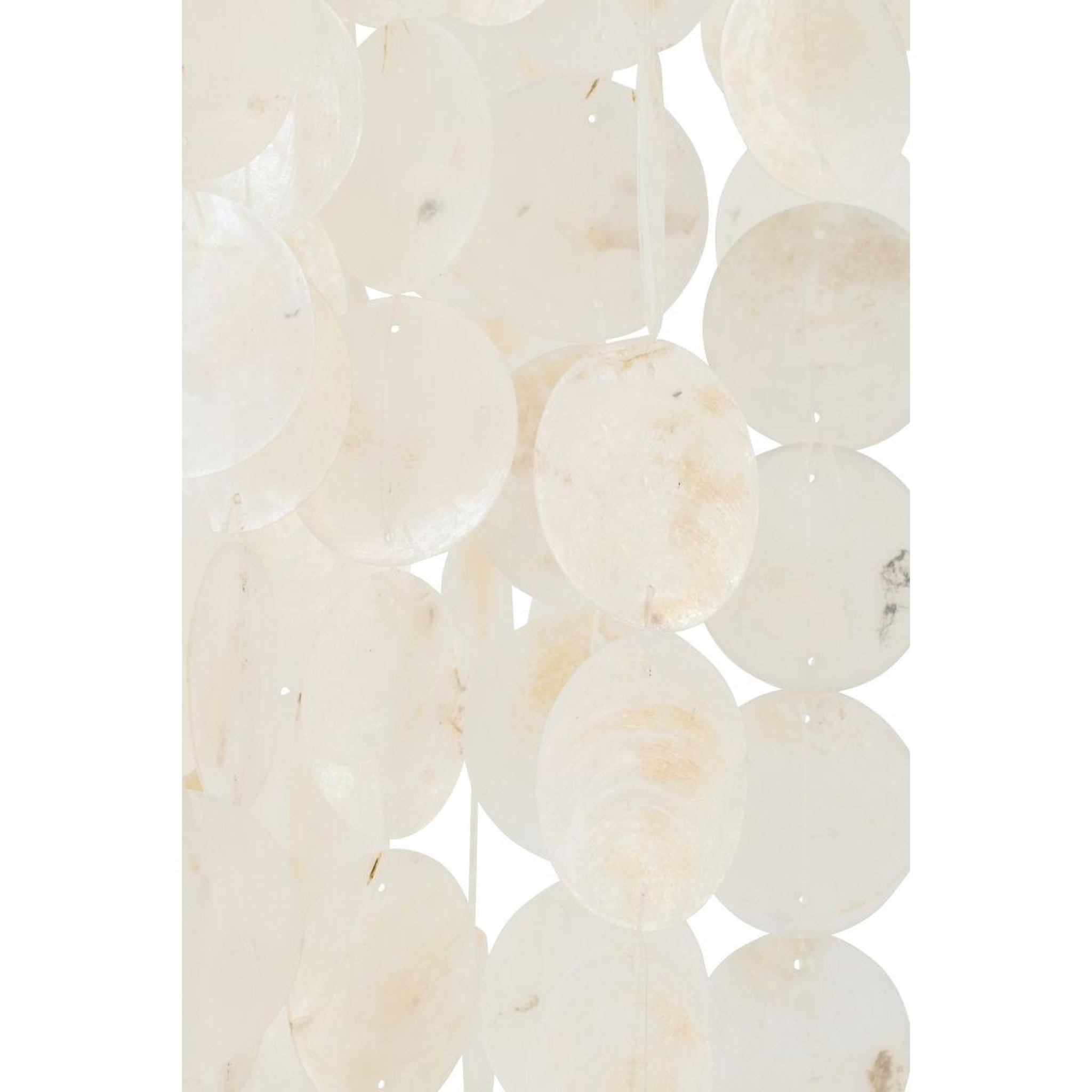 Voir la diapositive 2 : J-LINE Suspension déco en capiz  betsy  250cm blanc