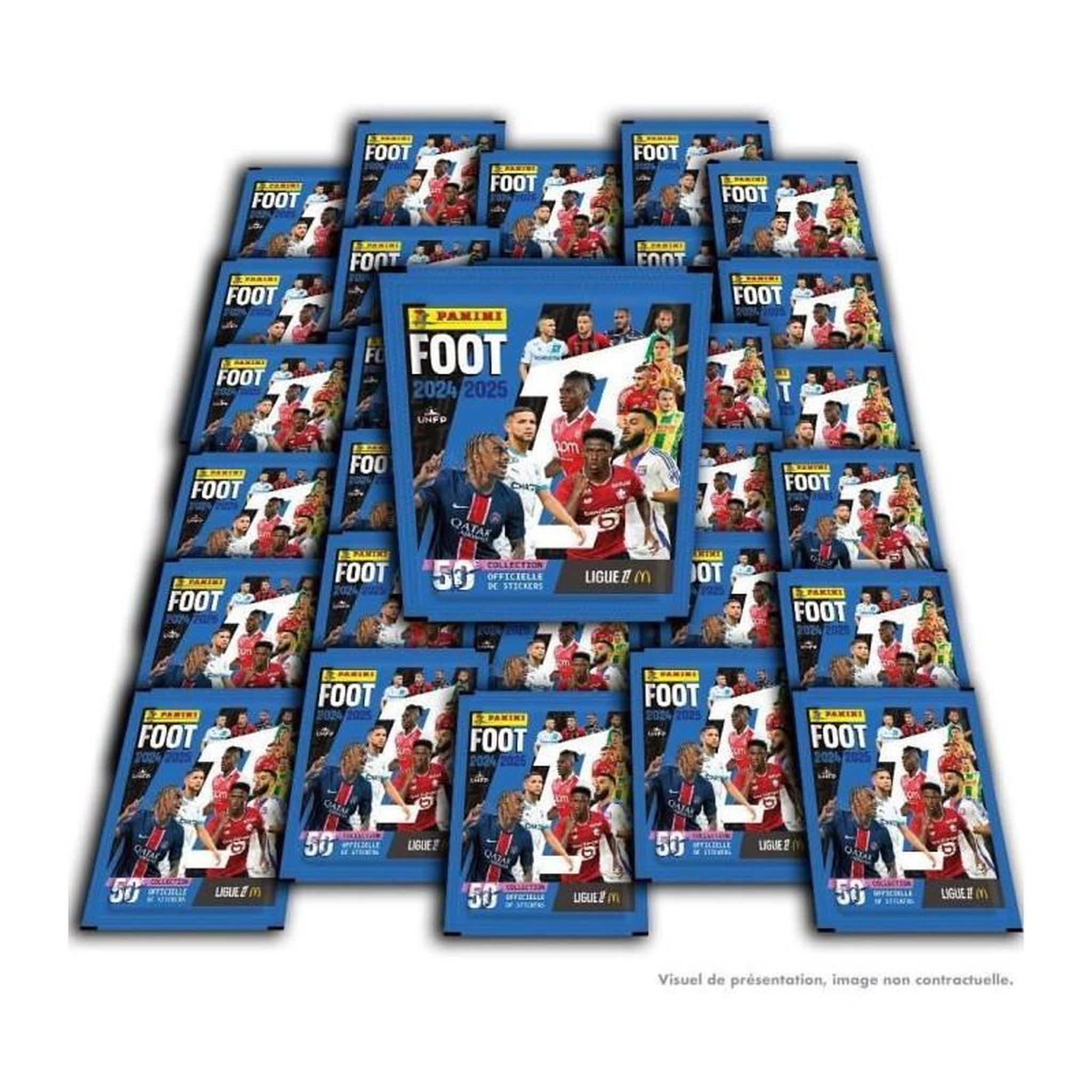 Voir la diapositive 3 : Panini Carte à collectionner Panini Foot 2024 2025 Ligue 1 McDonald s Blister 8 pochettes + 1 sticker EL