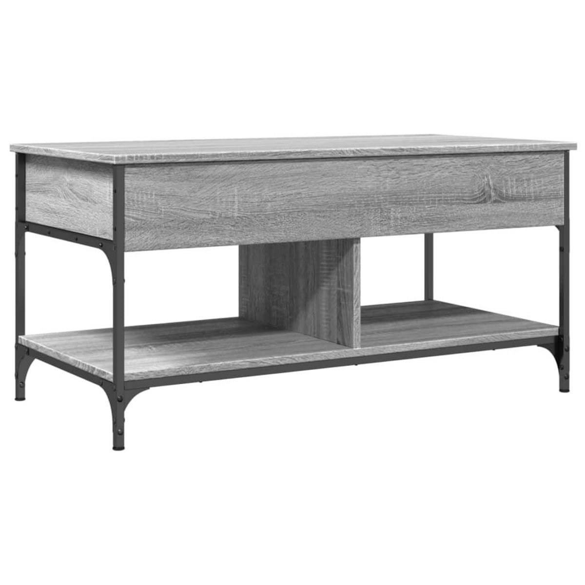 VIDAXL Table basse sonoma gris 100x50x50 cm bois d'ingenierie et metal