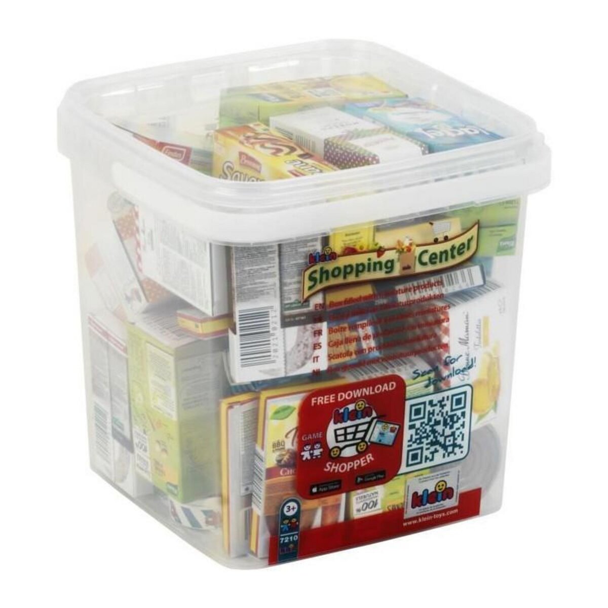 Klein Grande boîte de rangement garnie de boîtes d'aliments factices avec des marques connues et en langue française - KLEIN - 7210