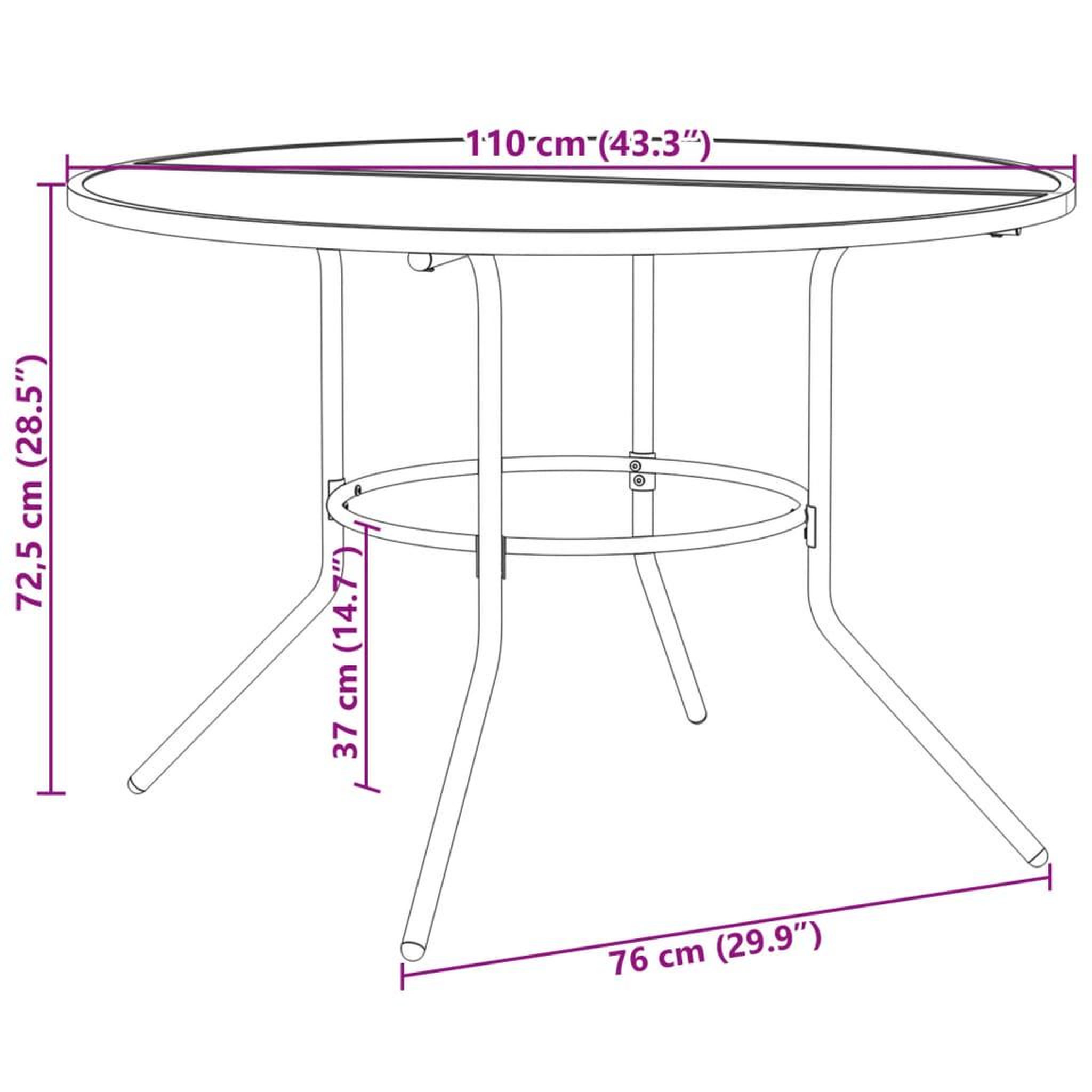Voir la diapositive 6 : VIDAXL Ensemble de chaises de jardin inclinables 5 pcs anthracite