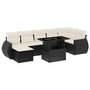 Voir la diapositive 2 : VIDAXL Salon de jardin 8 pcs avec coussins noir resine tressee