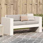 VIDAXL Canape de jardin 2 places blanc 134x60x62 cm bois de pin massif