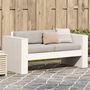 Voir la diapositive 1 : VIDAXL Canape de jardin 2 places blanc 134x60x62 cm bois de pin massif