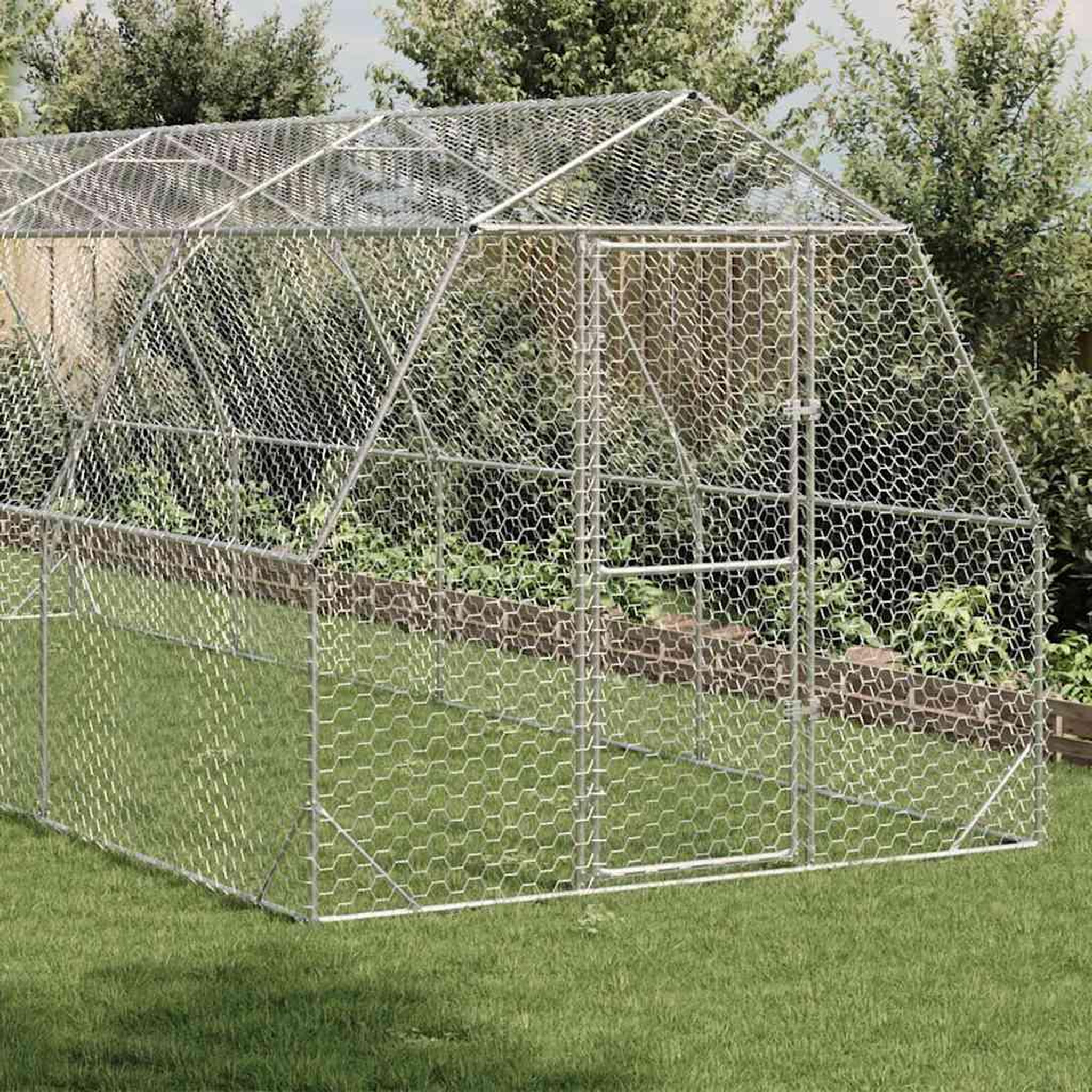 Voir la diapositive 2 : VIDAXL Poulailler 2,5x8x2,25 m acier galvanise