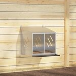 VIDAXL Nichoir de poules avec 2 compartiments metal argente galvanise