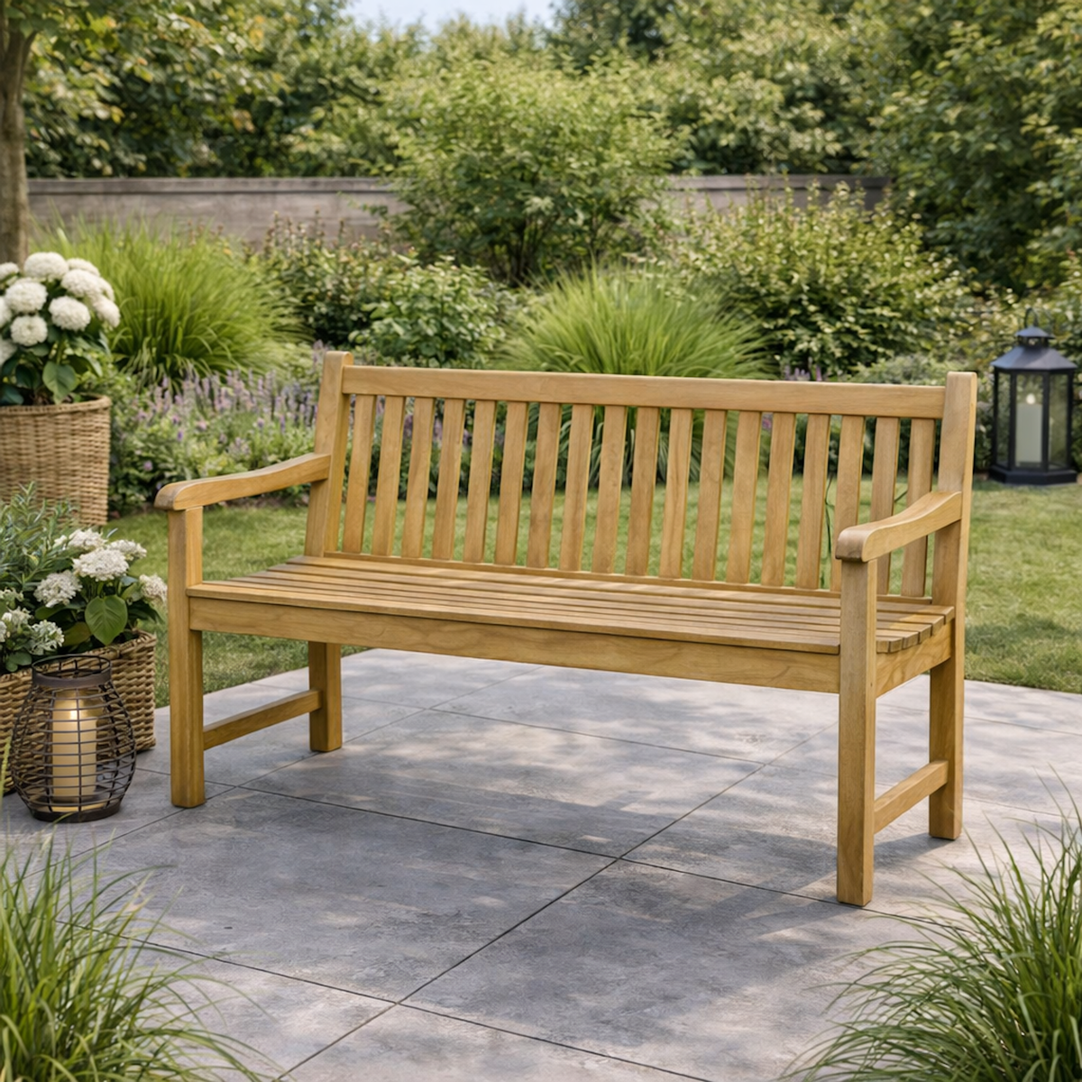 CONCEPT USINE Banc 3 places en teck massif BELLINI