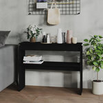 VIDAXL Table console noir 102x30x80 cm bois d ingénierie