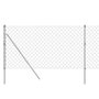 Voir la diapositive 4 : VIDAXL Cloture a mailles losangees argente 1x10 m