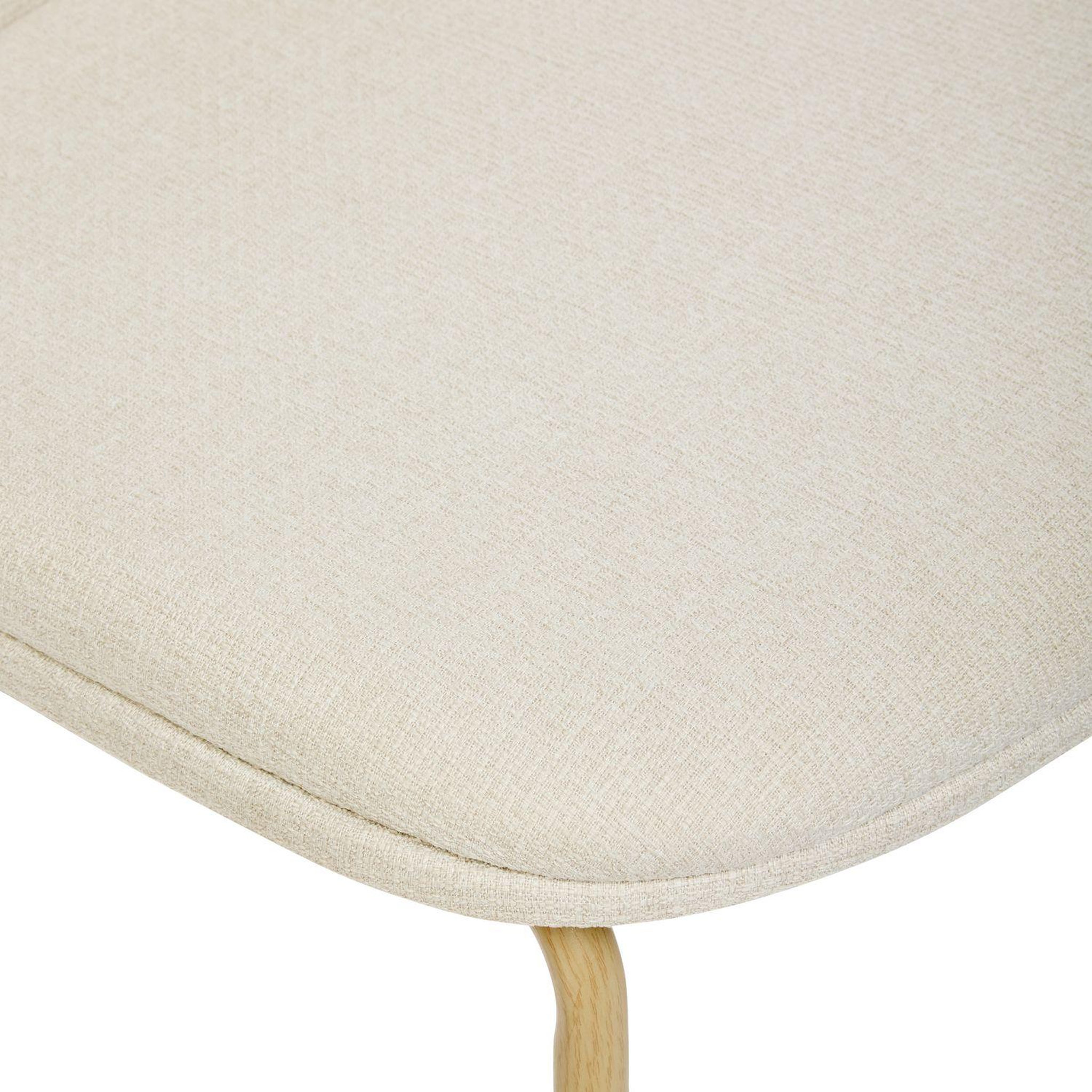Voir la diapositive 3 : TOILINUX Lot de 4 chaises en tissu et pieds métal neora