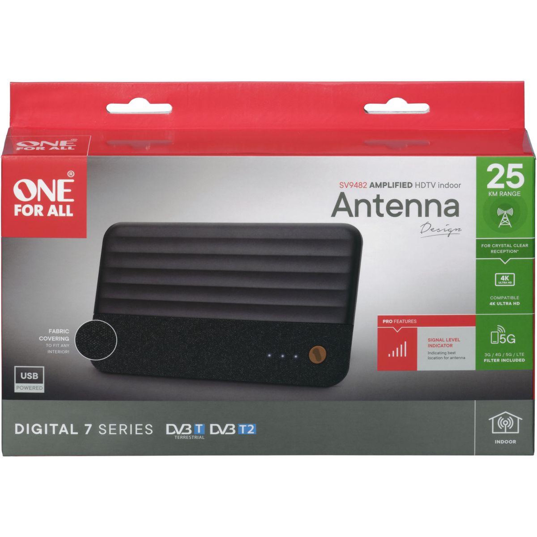 Voir la diapositive 3 : One For All Antenne intérieure sv9482 filtre 5g