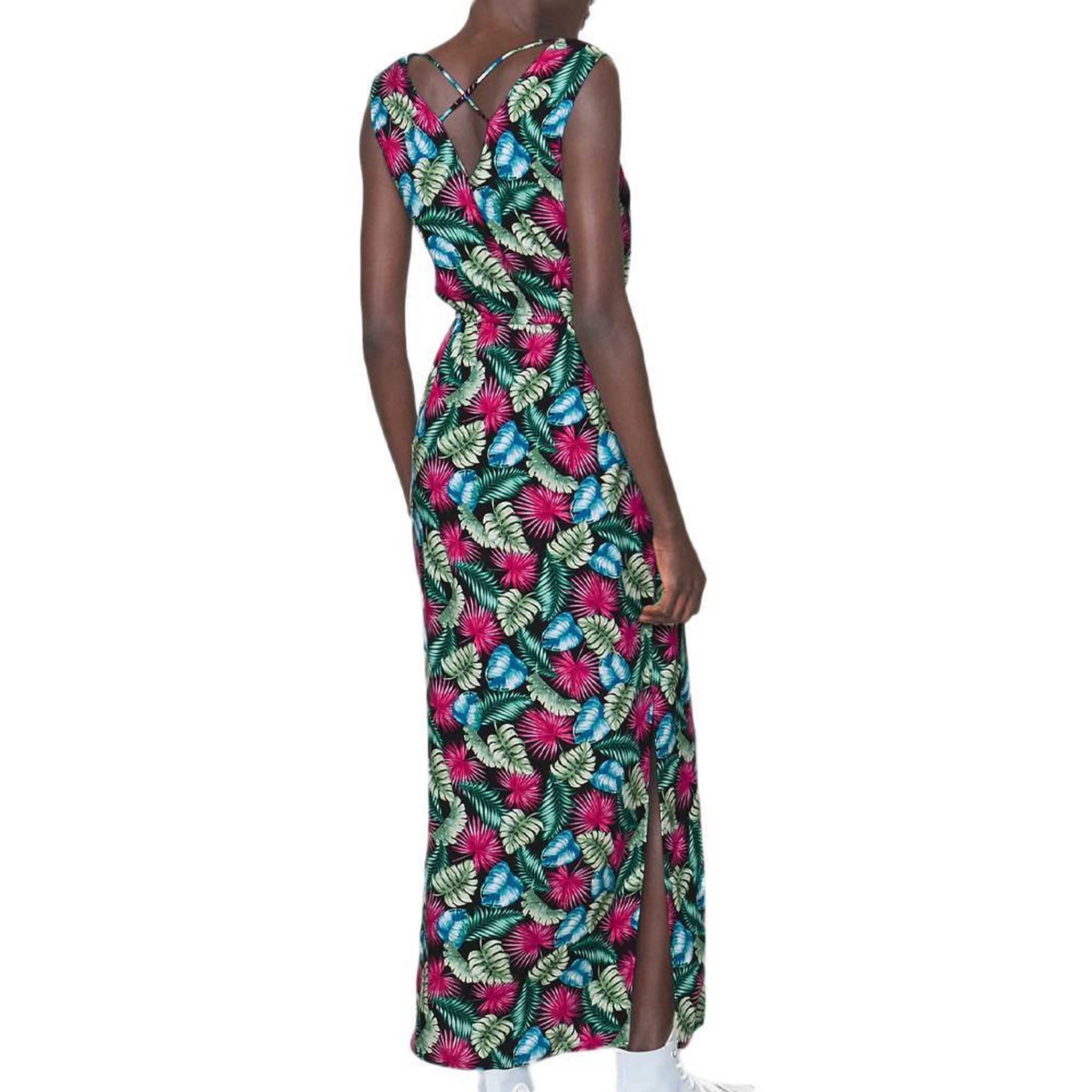 Voir la diapositive 2 : Vero Moda Robe Longue Noir/Rose Femme Vero Moda 10286770