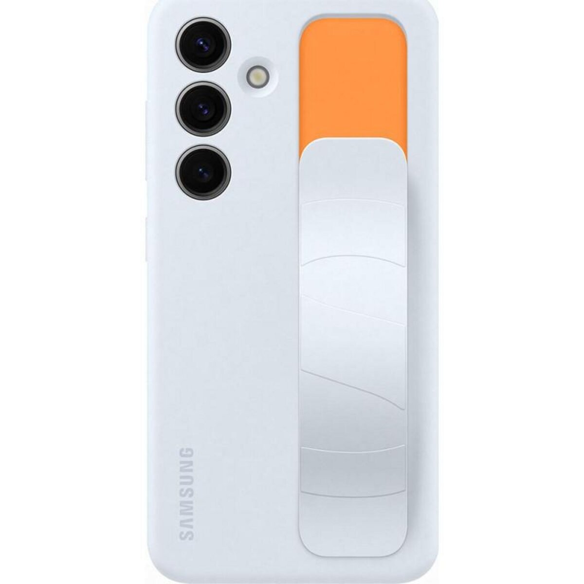 Samsung Coque en silicone avec lanière pour Samsung Galaxy S24 Bleu Polaire