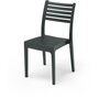 MARKET24 Lot de 4 chaises de jardin en résine OLIMPIA ARETA - Design - Anthracite - 52 x 46 x H 86 cm