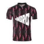 UMBRO Polo Noir/Rose Homme Umbro King Polo. Coloris disponibles : Noir