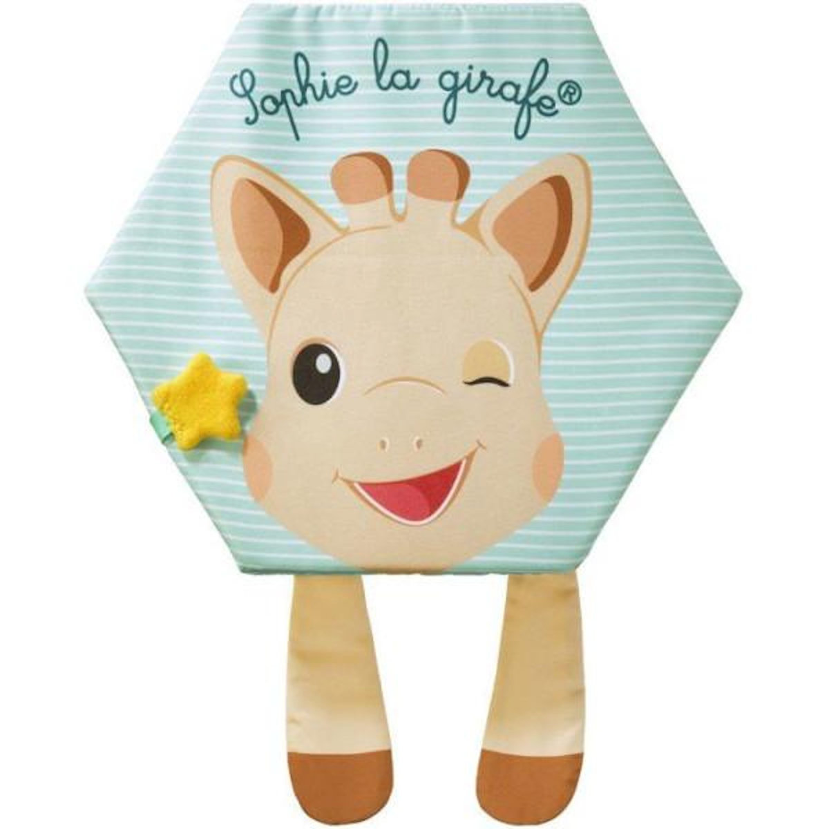 SOPHIE LA GIRAFE Livre tapis d'éveil - SOPHIE LA GIRAFE - 7 émotions - Textures variées - Recto verso noir et blanc