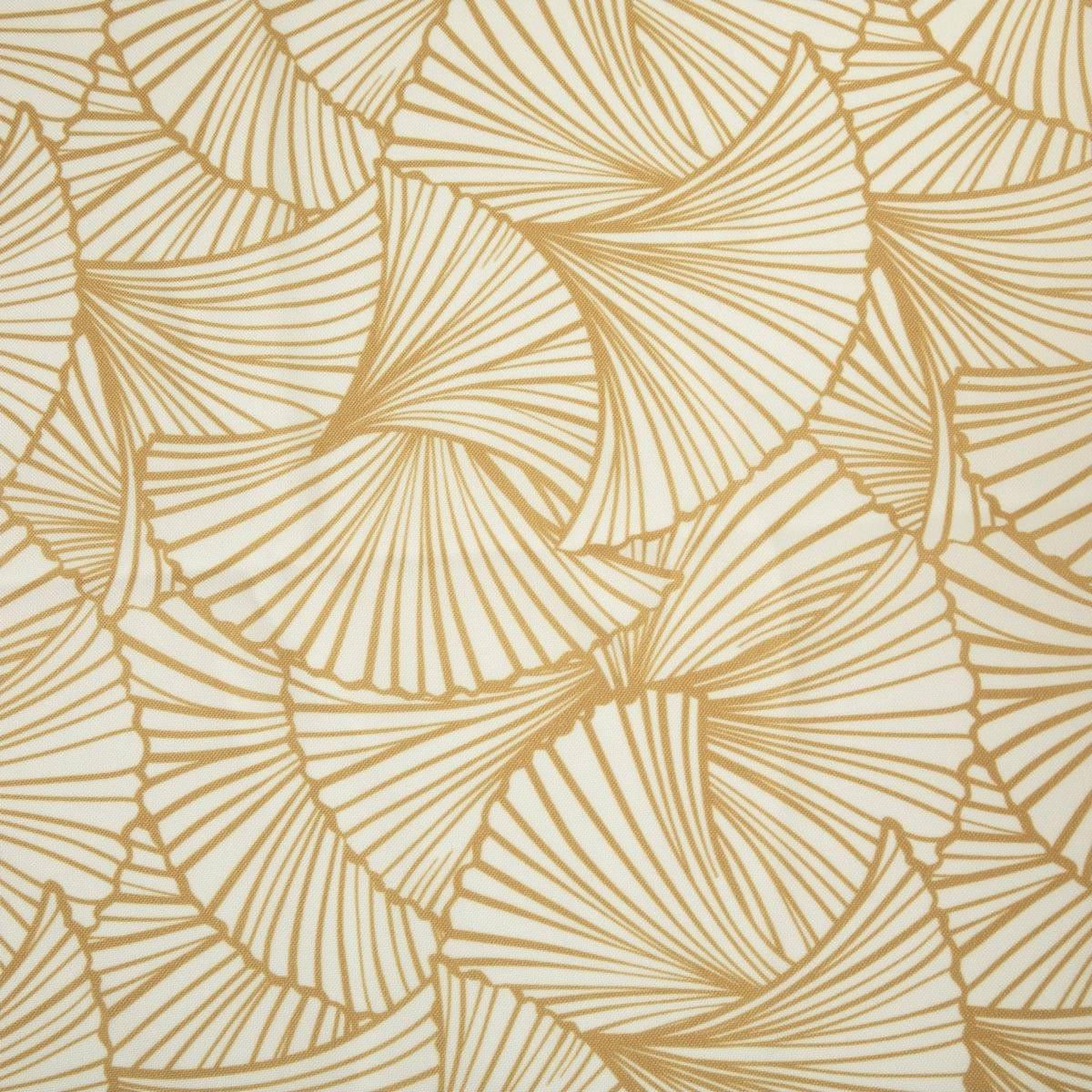 Voir la diapositive 2 : ATMOSPHERA Nappe antitache à motifs  ginkgo  140x240cm jaune
