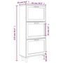 Voir la diapositive 6 : VIDAXL Armoire a chaussures Blanc 52x25x115 cm Bois d'ingenierie/rotin