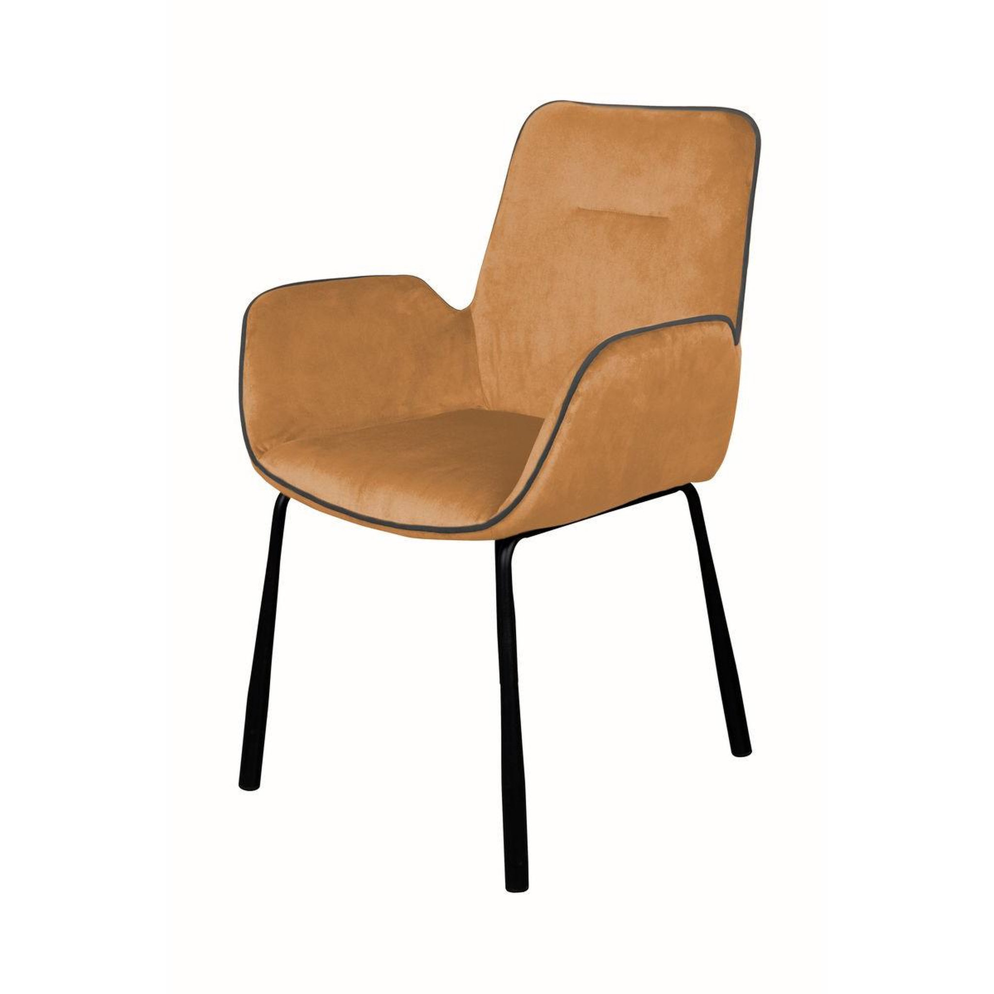 Paris Prix Chaise design en velours  eliot  87cm sable