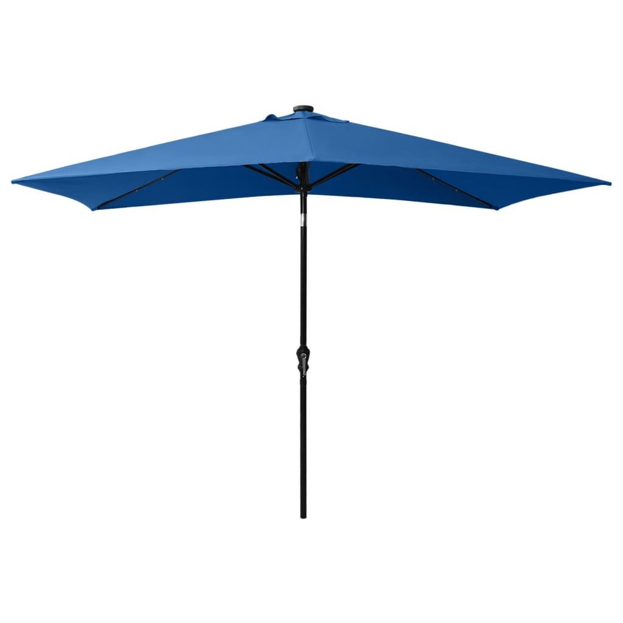 Voir la diapositive 3 : VIDAXL Parasol de jardin avec LED et mat en acier bleu azure 2x3 m