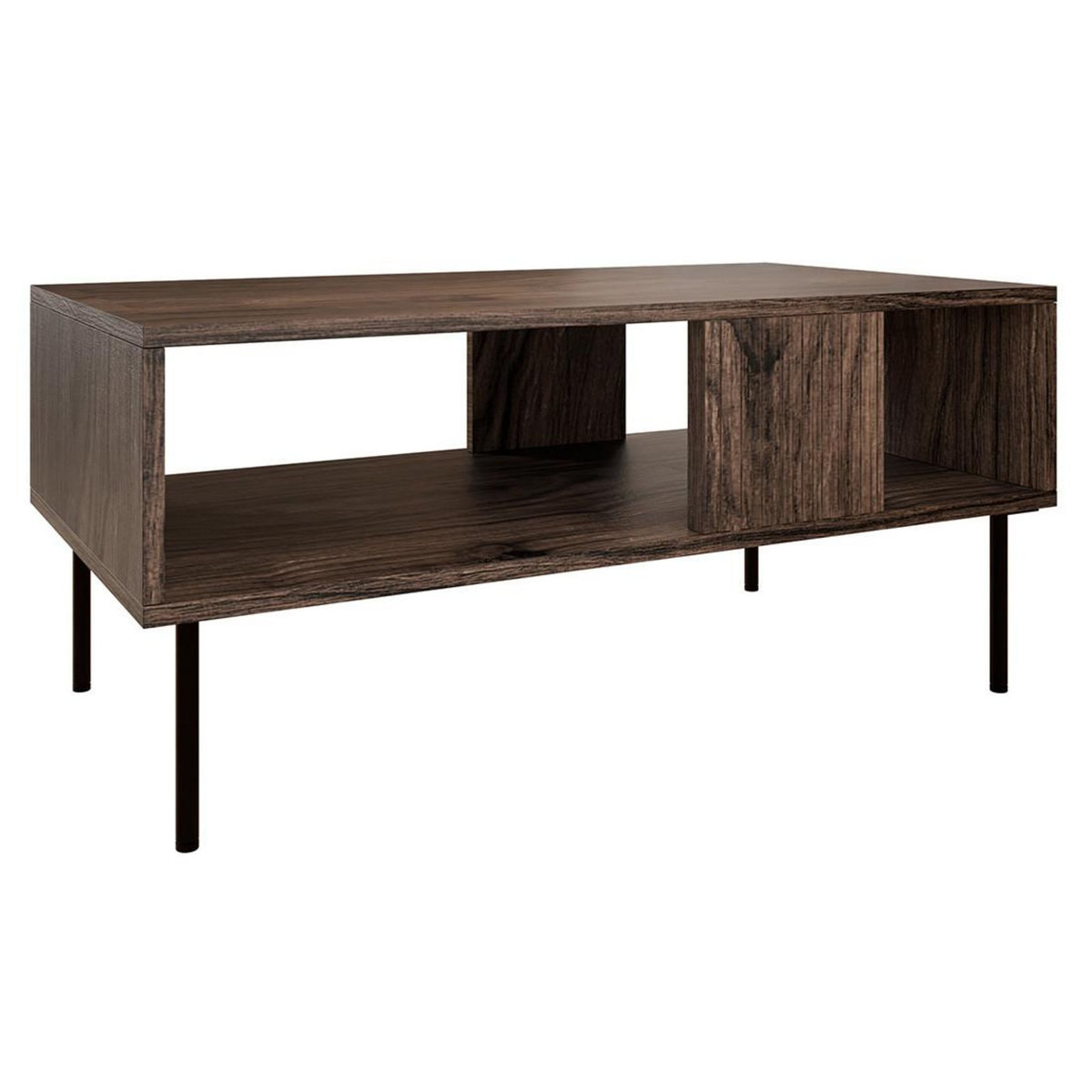 BEST MOBILIER Franco - table basse - effet bois - 1 niche - 100 cm