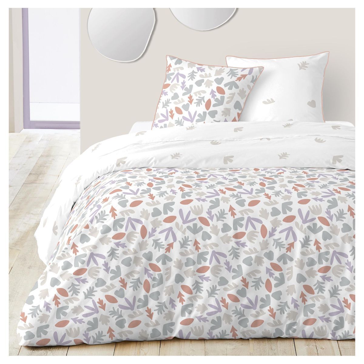 Parure housse de couette en coton 57 fils PEPITE
