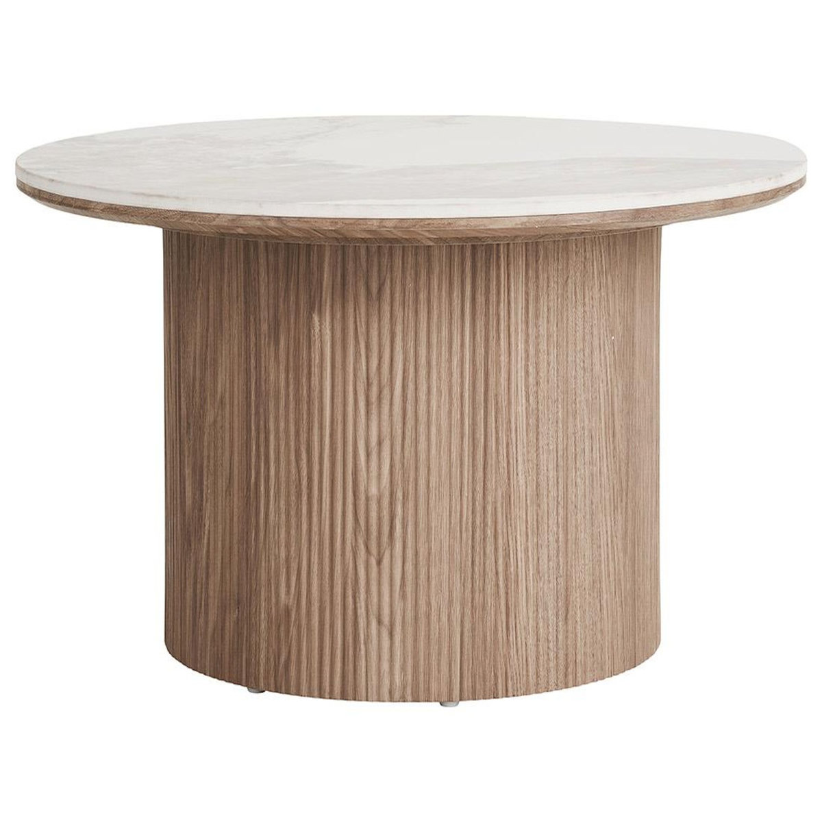 LISA DESIGN Lysa - table basse plateau effet marbre et pieds effets bois - 80 cm