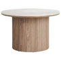 Voir la diapositive 2 : LISA DESIGN Lysa - table basse plateau effet marbre et pieds effets bois - 80 cm