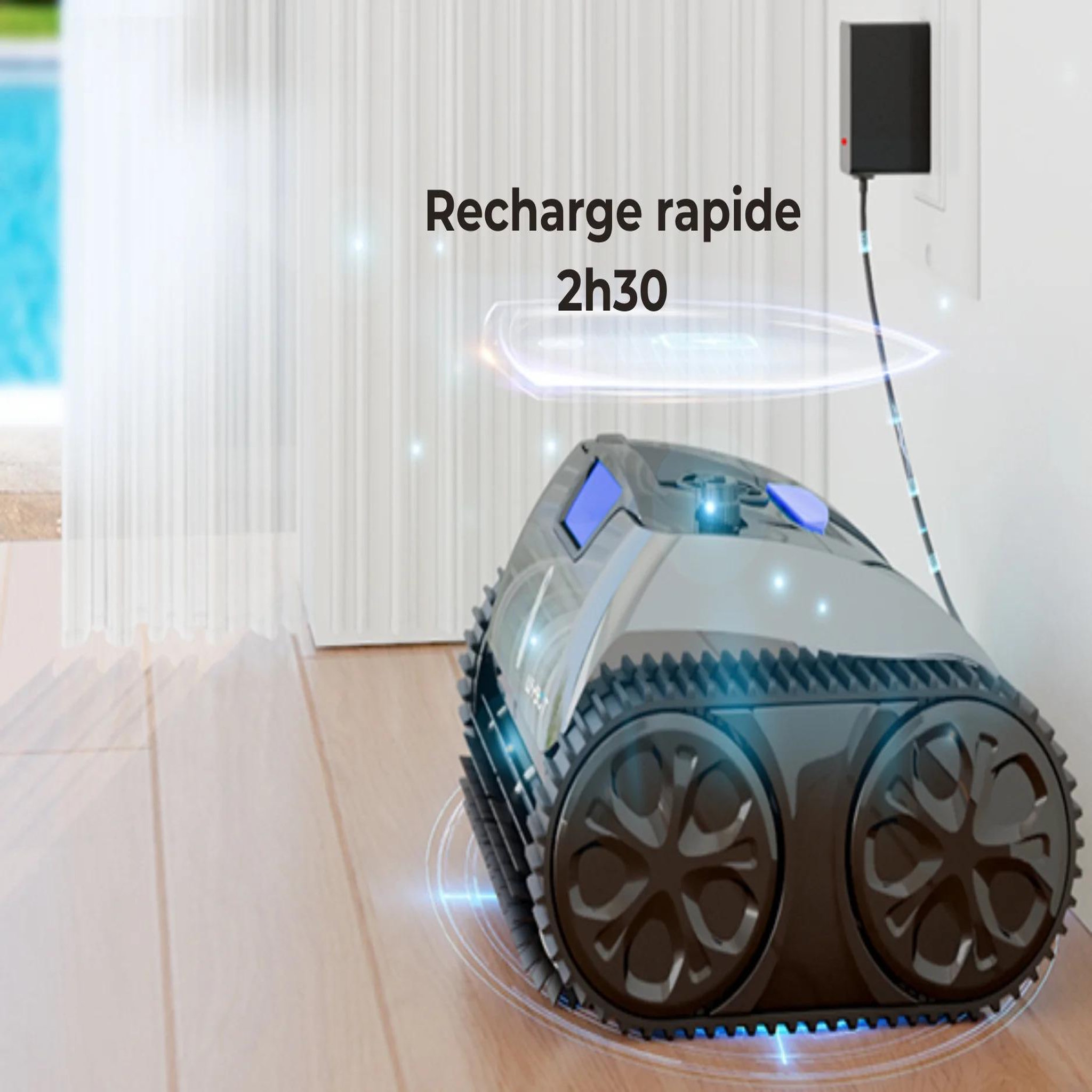 Voir la diapositive 6 : WYBOT Robot piscine électrique sans fil 2h50 max d'autonomie - wybot c1 pro