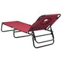 Voir la diapositive 5 : VIDAXL Chaise longue pliante rouge tissu oxford acier enduit de poudre