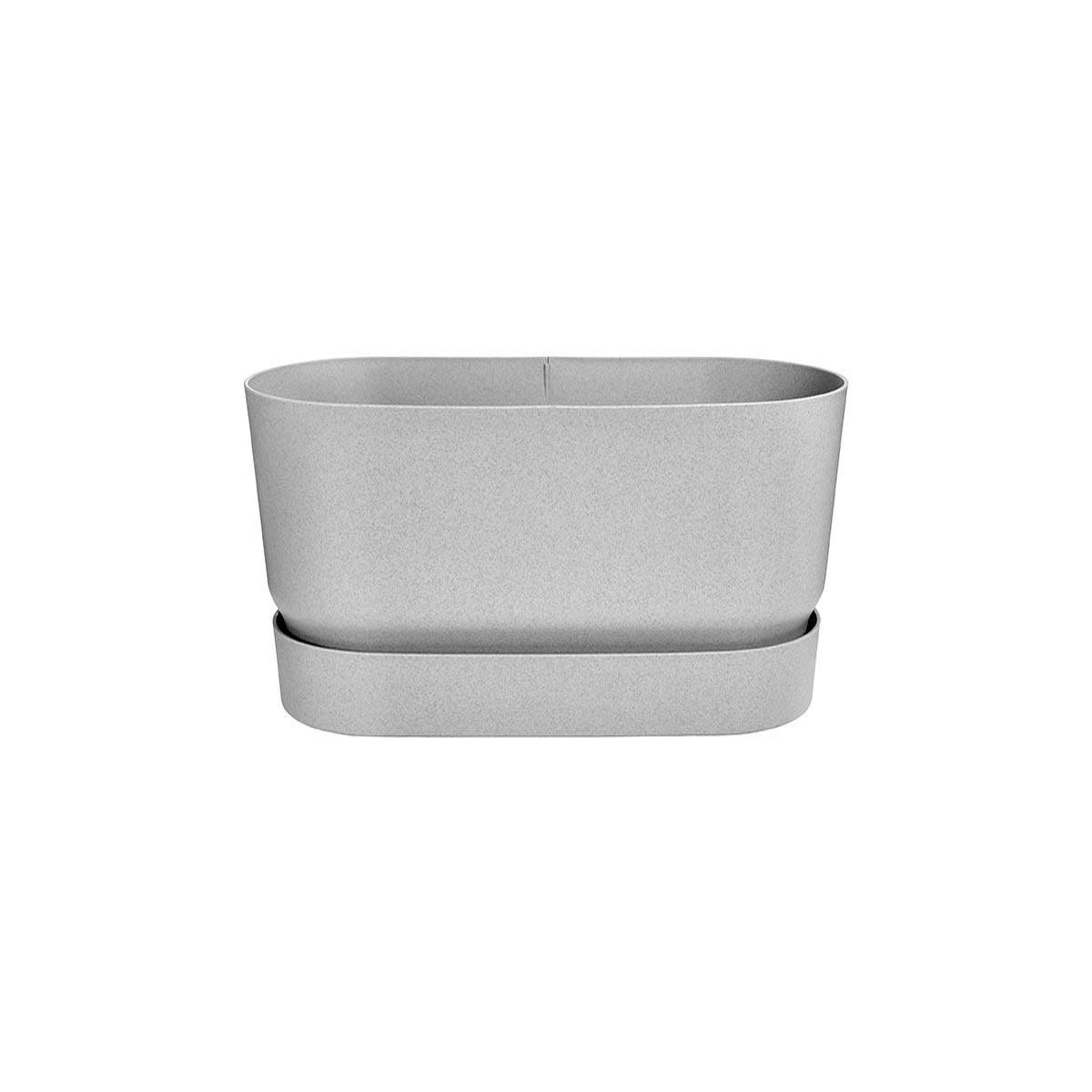 Voir la diapositive 1 : ELHO Jardinière Greenville Terrasse 60 x 26 x 24,4 cm avec roulettes - Gris béton - Elho