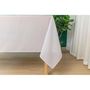 Voir la diapositive 3 : UNIVERS DECOR Nappe antitache unie Blanche rectangulaire 145 x 240 cm