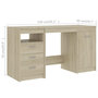 Voir la diapositive 6 : VIDAXL Bureau Chene sonoma 140x50x76 cm Bois d'ingenierie