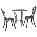 VIDAXL Salon de bistro 3 pcs Aluminium coule