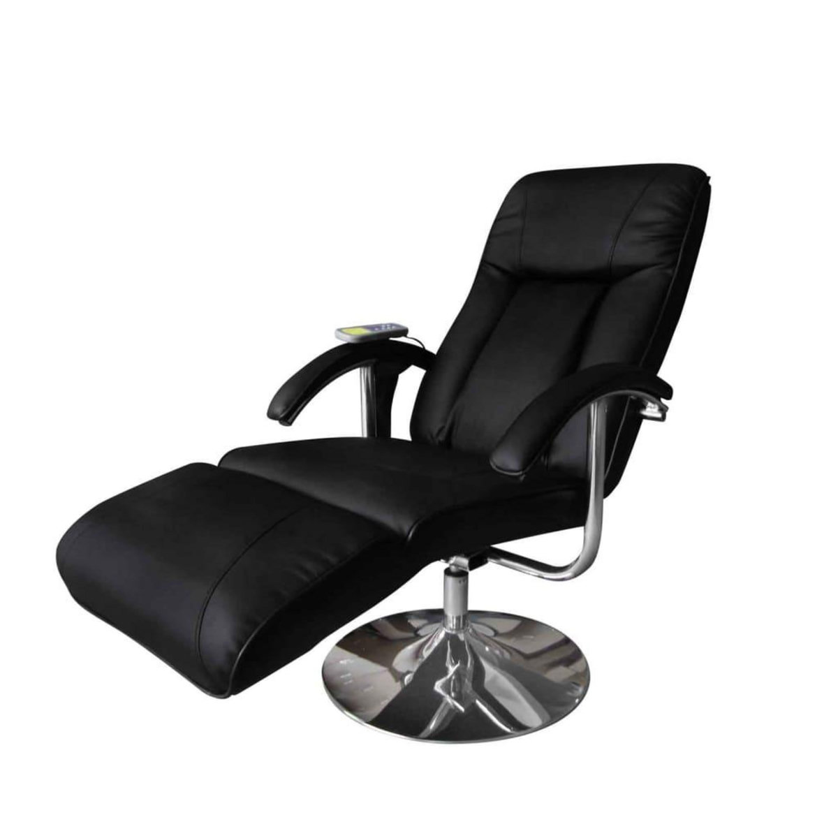 VIDAXL Fauteuil de massage Noir Similicuir