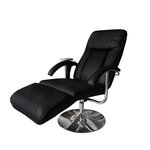 VIDAXL Fauteuil de massage Noir Similicuir