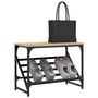 Voir la diapositive 3 : VIDAXL Etagere a chaussures chene sonoma 60x30x45 cm bois d'ingenierie