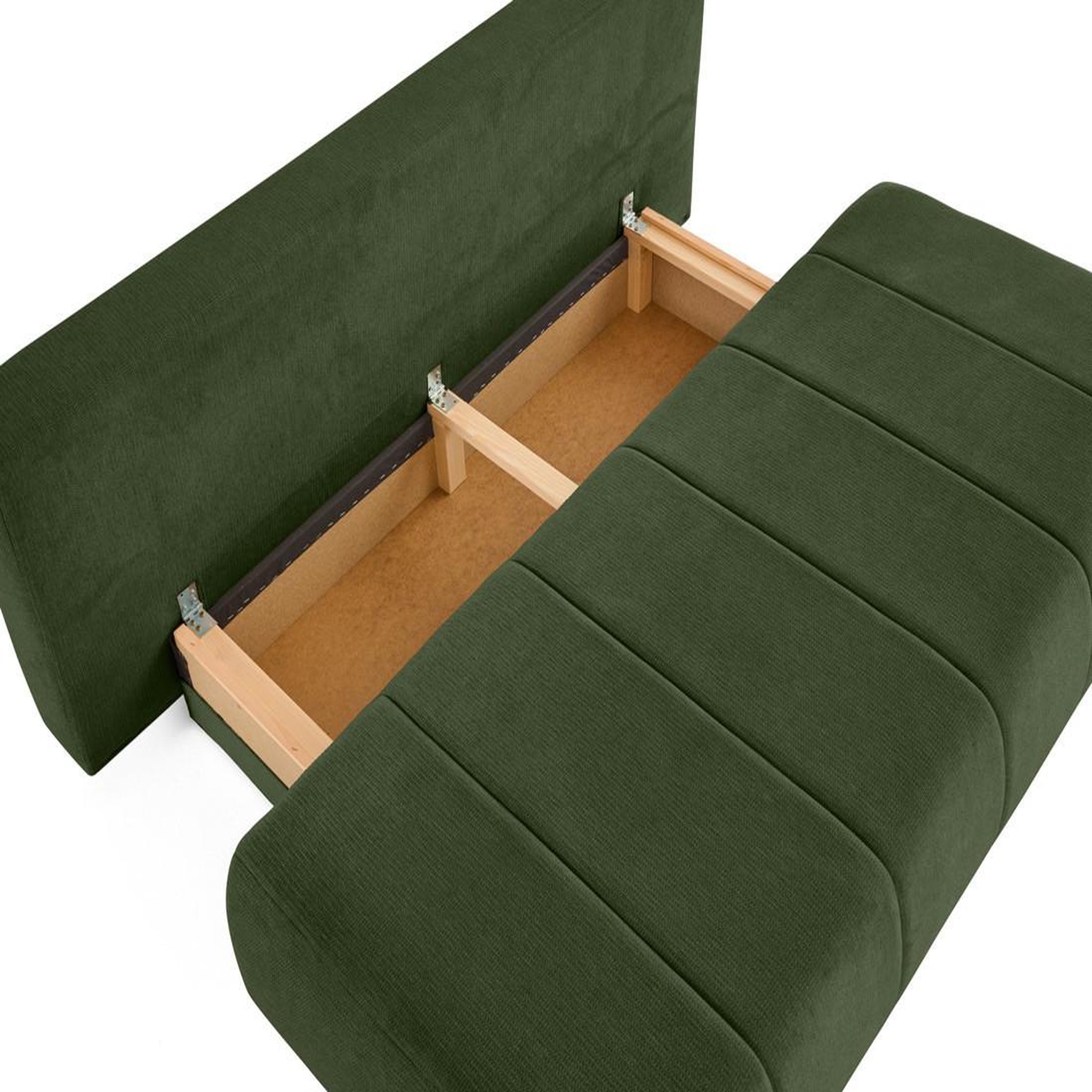 Voir la diapositive 3 : BEST MOBILIER Harper - canapé 3 places convertible avec coffre en tissu texturé