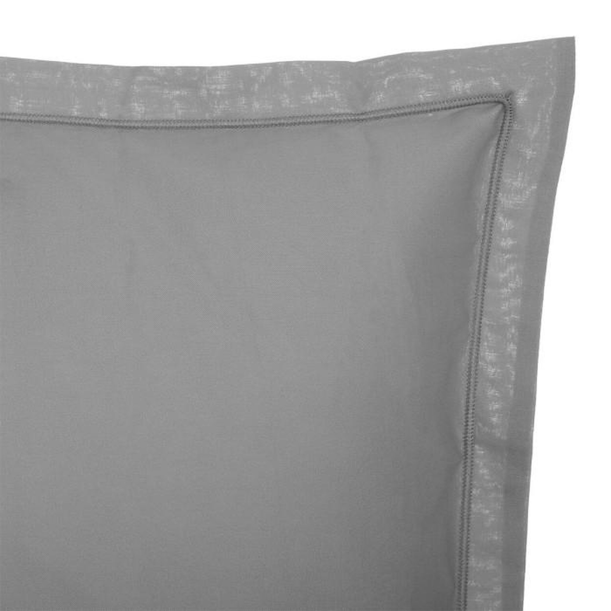 Voir la diapositive 2 : ATMOSPHERA Taie d'Oreiller  Percale  63x63cm Gris
