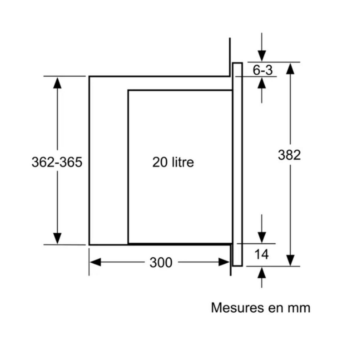 BOSCH Micro-ondes encastrable 20l 800w inox - BFL523MS0