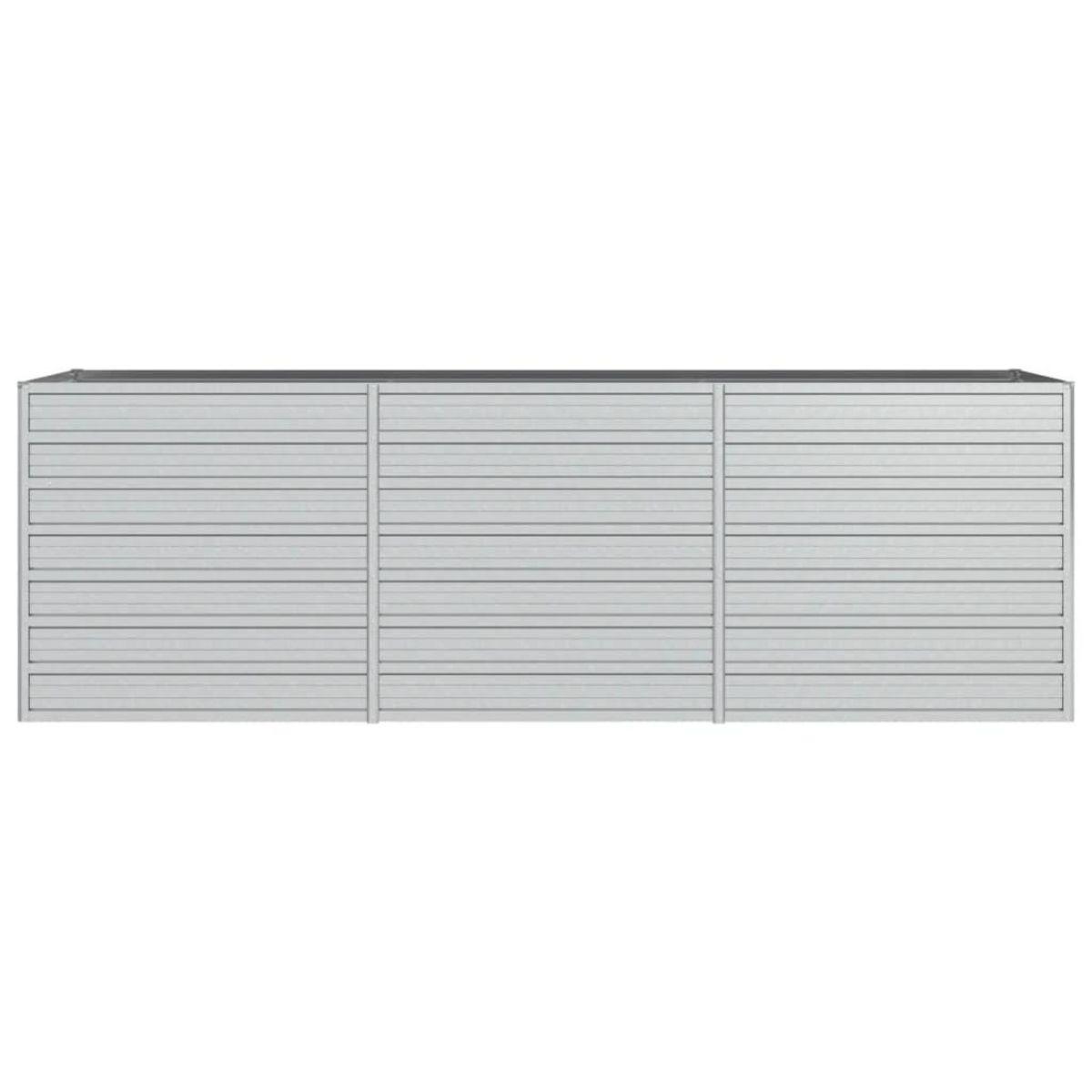 VIDAXL Lit sureleve de jardin 240x80x77 cm Acier galvanise Argente