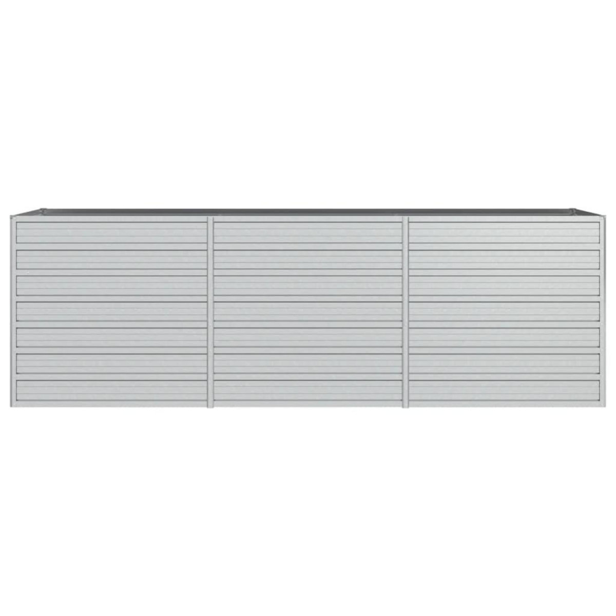 VIDAXL Lit sureleve de jardin 240x80x77 cm Acier galvanise Argente