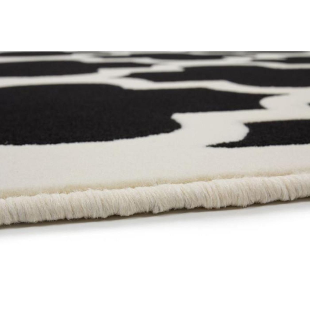 Paris Prix Tapis Vintage à Poils Courts  Manolya  Noir