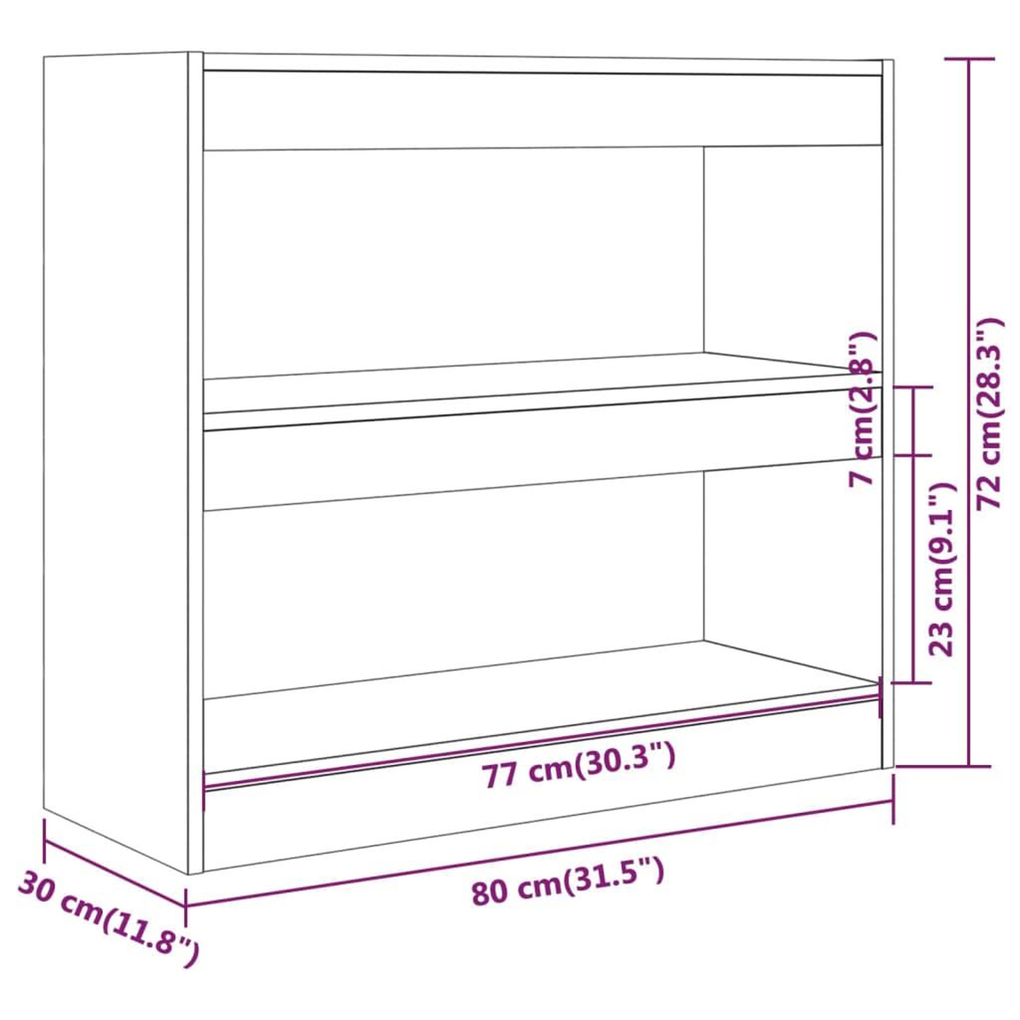 Voir la diapositive 6 : VIDAXL Bibliotheque/Separateur de piece Blanc 80x30x72 cm