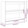 Voir la diapositive 6 : VIDAXL Bibliotheque/Separateur de piece Blanc 80x30x72 cm