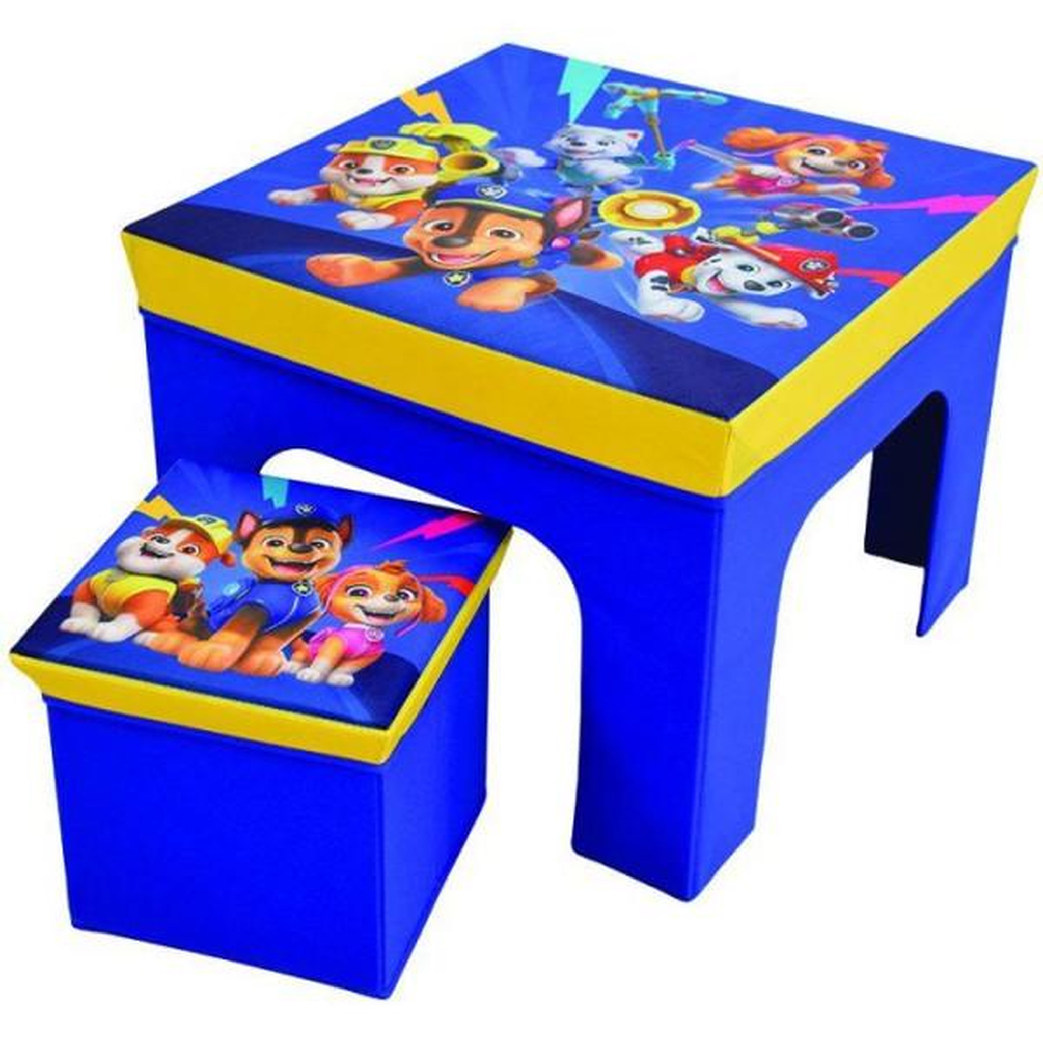 Voir la diapositive 2 : Fun House Ensemble table et tabouret de rangement - Pat'Patrouille - FUN HOUSE - Pliable - Mobilier enfant