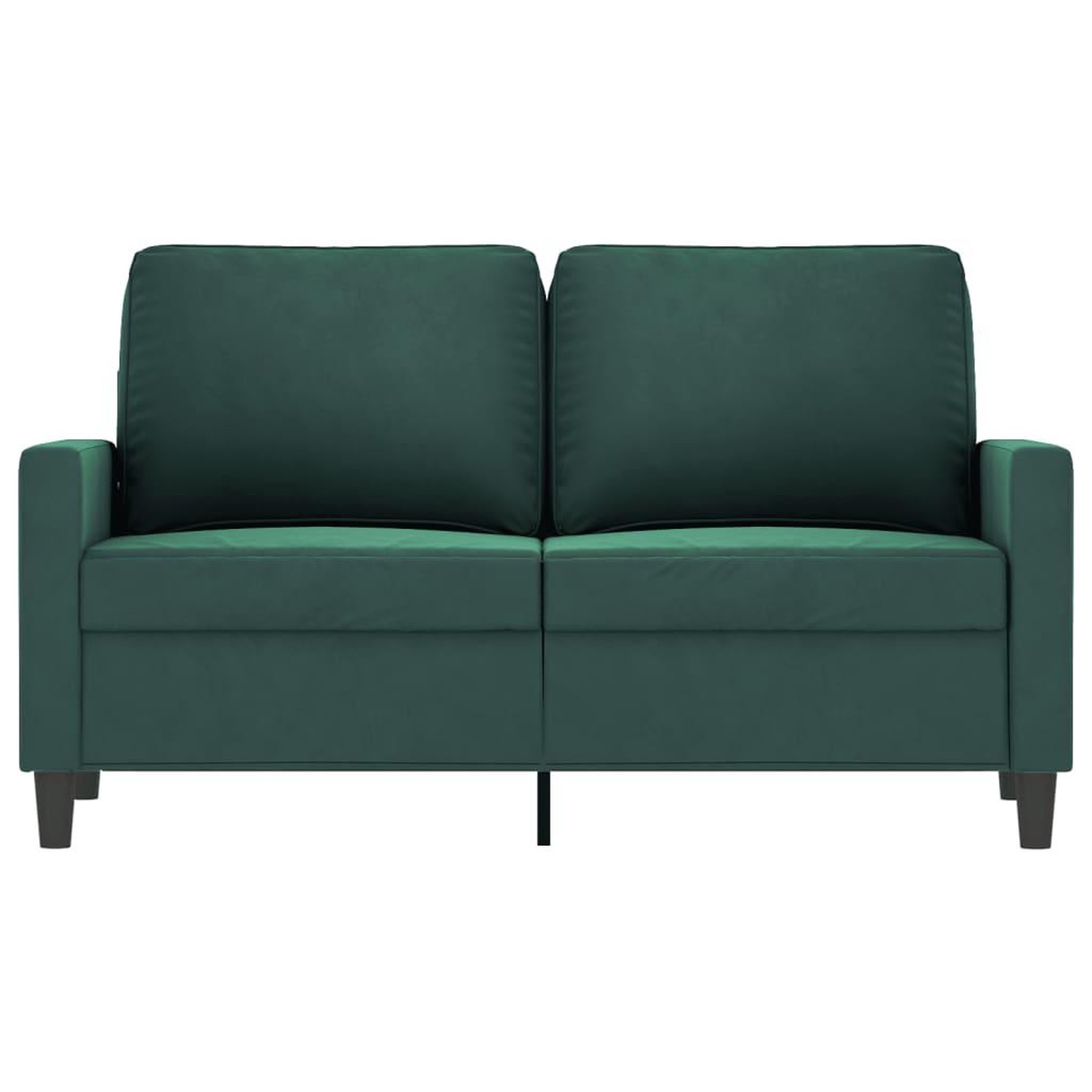 Voir la diapositive 3 : VIDAXL Canape a 2 places Vert fonce 120 cm Velours