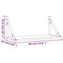 Voir la diapositive 6 : VIDAXL Etageres murales 2pcs chene fume 60x25x25,5cm bois d'ingenierie